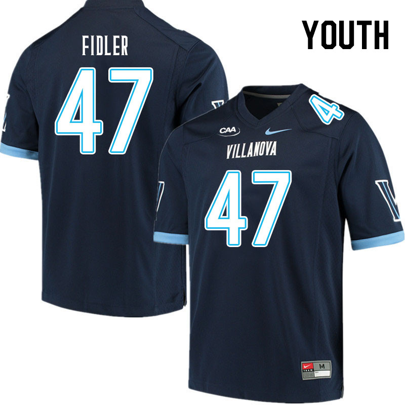Youth #47 Dane Fidler Villanova Wildcats College Football Jerseys Stitched Sale-Navy